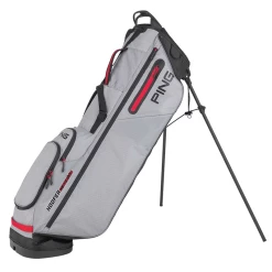 PING HOOFER CRAZ-E-LITE STAND BAG, GRAY/BLACK/SCARLET