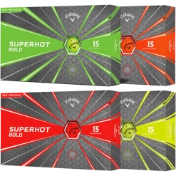 CALLAWAY SUPERHOT BOLD MATTE GREEN/ORANGE/RED/YELLOW 15-PACK GOLF BALL