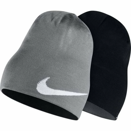 GORRO NIKE REVERSIBLE GRIS/NEGRO